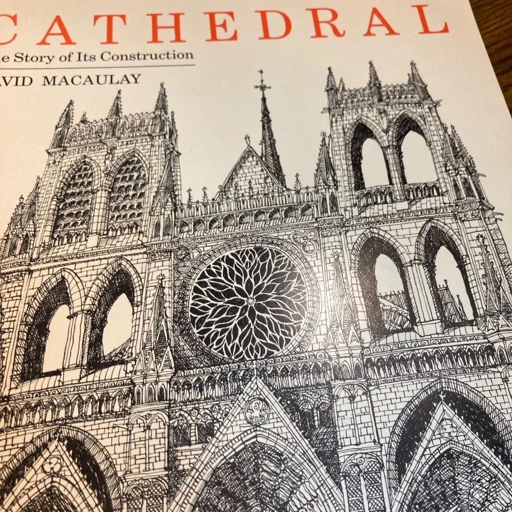Gothic Cathedral 13th Century France Construction Pen Ink Drawings MacAuley